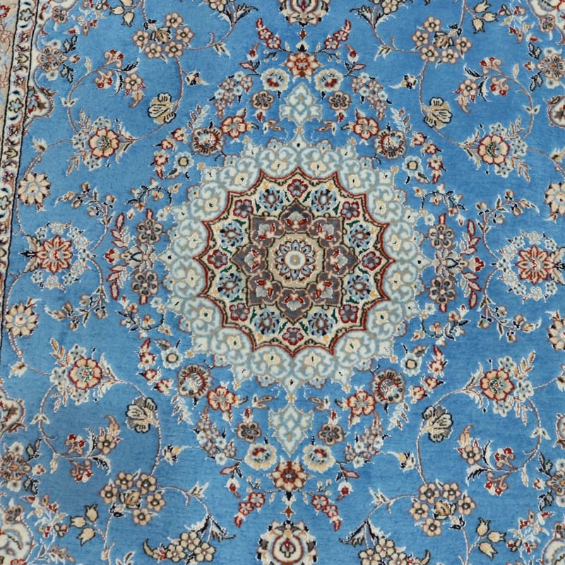 exquisiter-nain-6la-teppich-148x101-cm-konigsblau-handgeknupft-5 Hand-Knotted Wool & Silk Nain Persian Rug, 146 × 100 cm