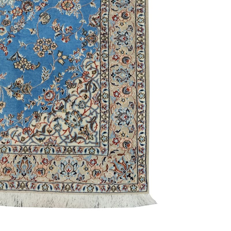 exquisiter-nain-6la-teppich-148x101-cm-konigsblau-handgeknupft-6 Hand-Knotted Wool & Silk Nain Persian Rug, 146 × 100 cm