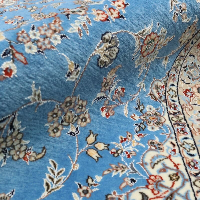 exquisiter-nain-6la-teppich-148x101-cm-konigsblau-handgeknupft-8 Hand-Knotted Wool & Silk Nain Persian Rug, 146 × 100 cm
