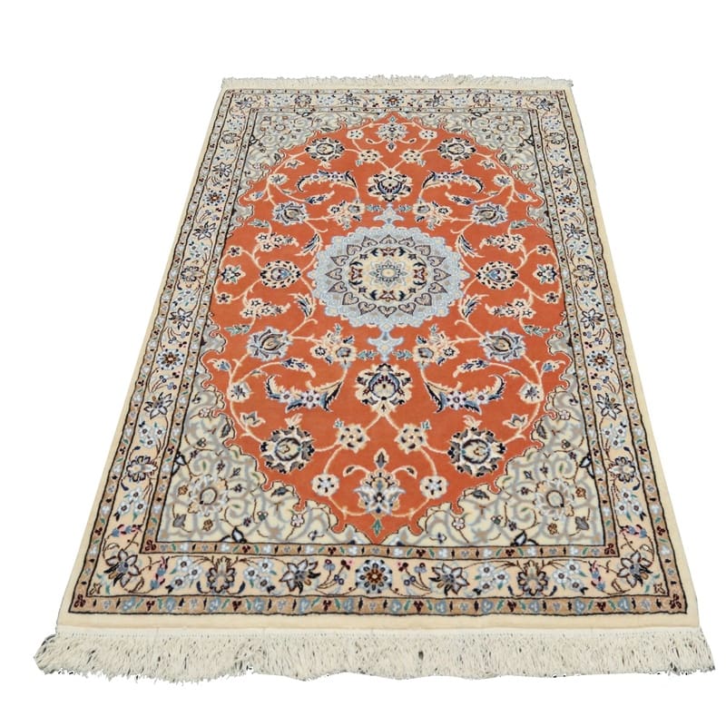 Nain Persian Rug 152 × 94 cm, Wool & Silk, hand-knotted