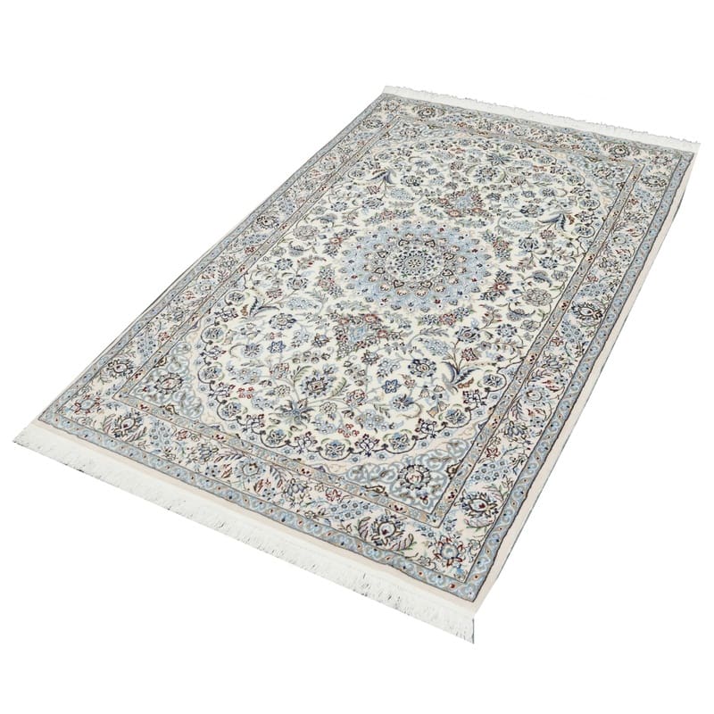 Nain Persian Rug — hand-knotted, 168 × 107 cm, Wool & Silk