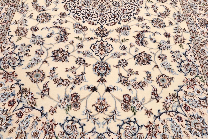 Nain Persian Rug 214 × 143 cm, Wool & Silk, hand-knotted