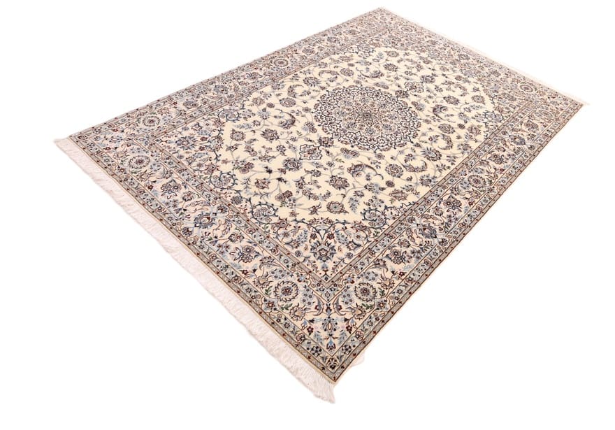 Nain Persian Rug 214 × 143 cm, Wool & Silk, hand-knotted