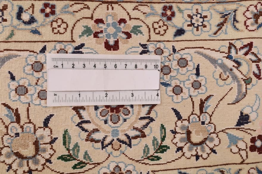 Nain Persian Rug 214 × 143 cm, Wool & Silk, hand-knotted