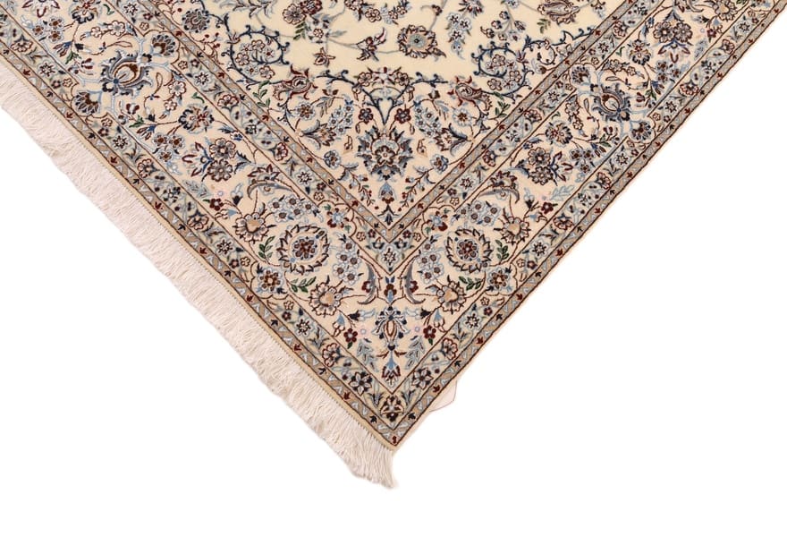 Nain Persian Rug 214 × 143 cm, Wool & Silk, hand-knotted