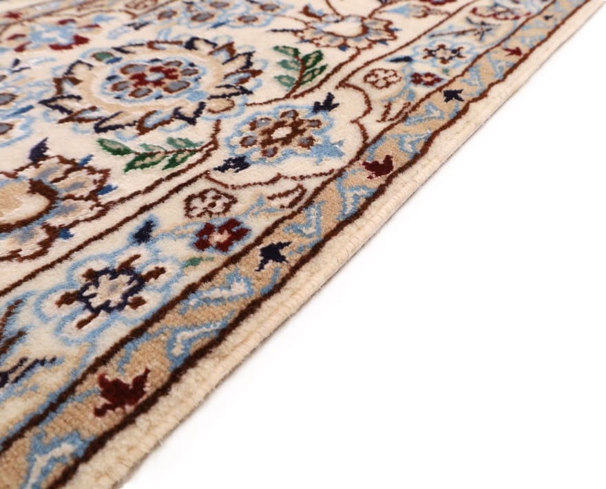Nain Persian Rug 214 × 143 cm, Wool & Silk, hand-knotted