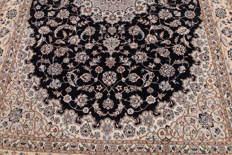 Nain Persian Rug 293 × 203 cm, Wool & Silk, hand-knotted