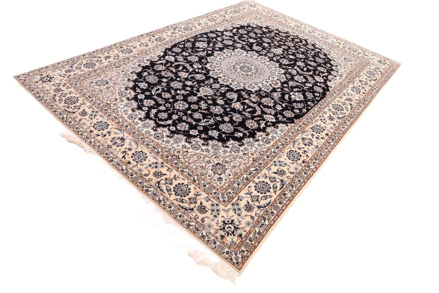 Nain Persian Rug 293 × 203 cm, Wool & Silk, hand-knotted