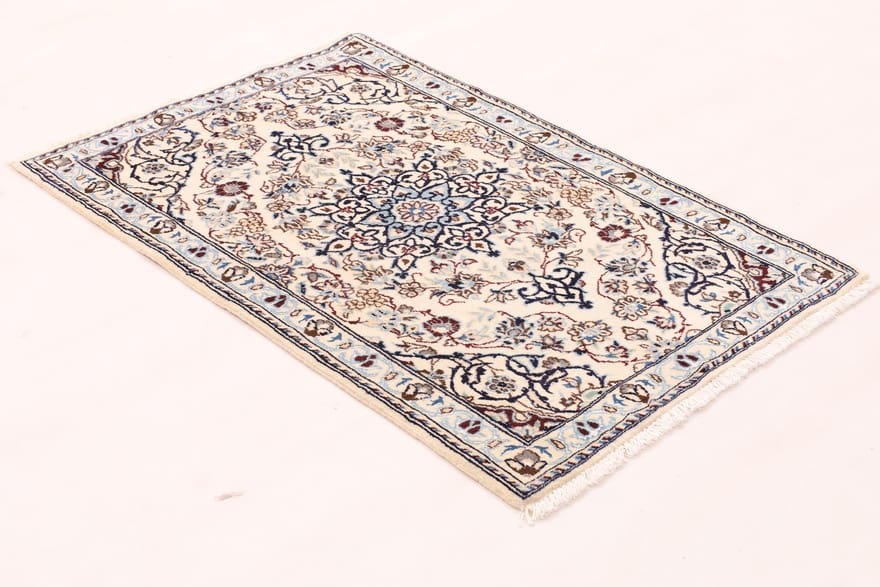 Nain Persian Rug 110 × 73 cm, Wool & Silk, hand-knotted