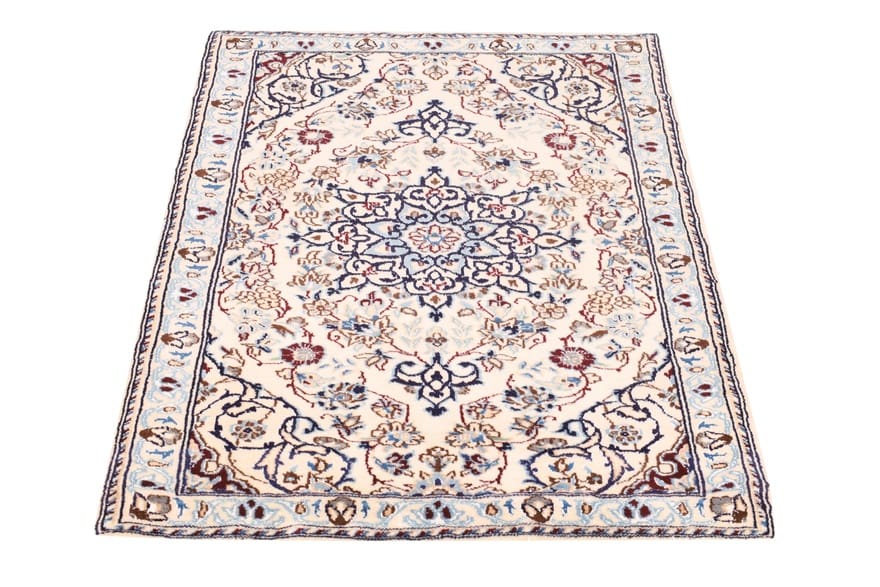 Nain Persian Rug 110 × 73 cm, Wool & Silk, hand-knotted