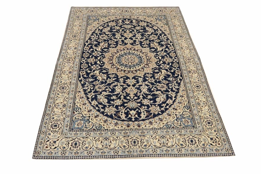 Nain Persian Rug 240 × 145 cm, Wool & Silk, hand-knotted