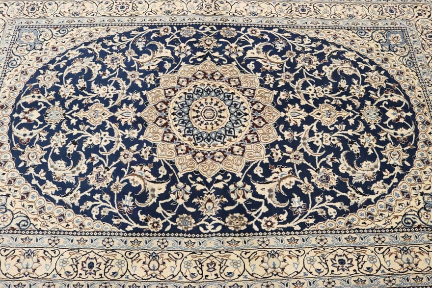 Nain Persian Rug 240 × 145 cm, Wool & Silk, hand-knotted