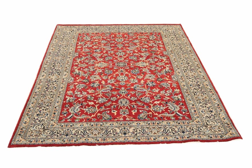 exklusiver-nain-teppich-286x199-cm-handgeknupft-in-rot-beige-1 Nain Persian Rug — hand-knotted, 284 × 198 cm, Wool & Silk