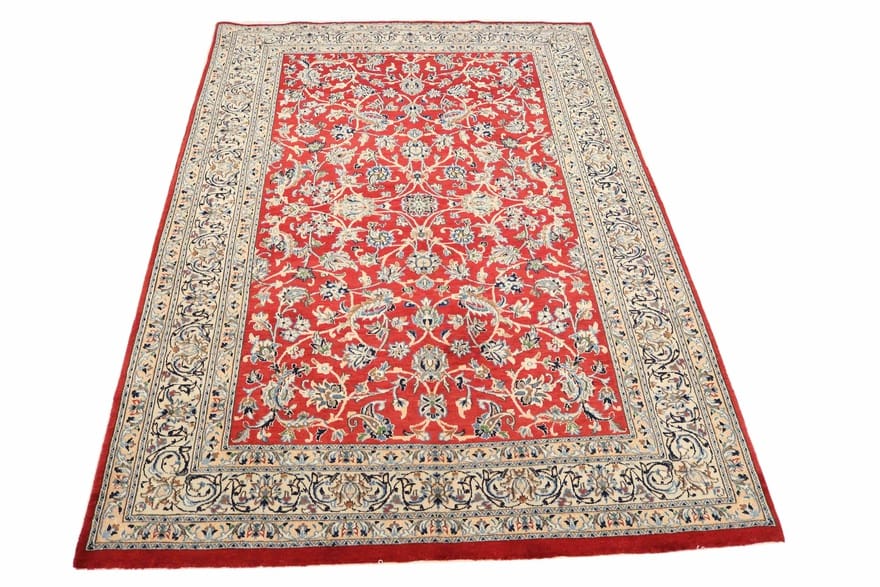 exklusiver-nain-teppich-286x199-cm-handgeknupft-in-rot-beige-3 Nain Persian Rug — hand-knotted, 284 × 198 cm, Wool & Silk