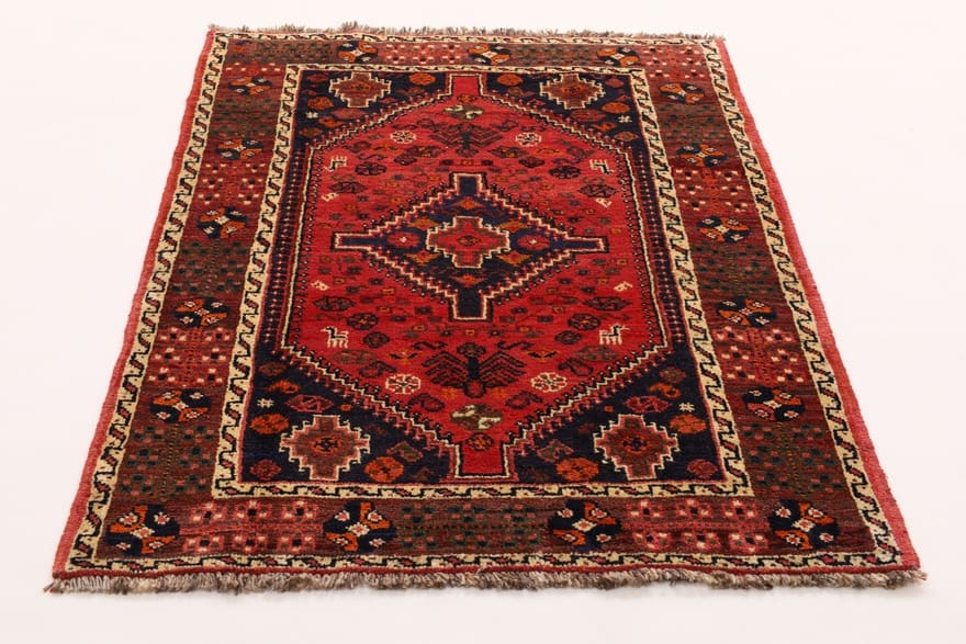 Shiraz Persian Rug — hand-knotted, 154 × 102 cm, Wool