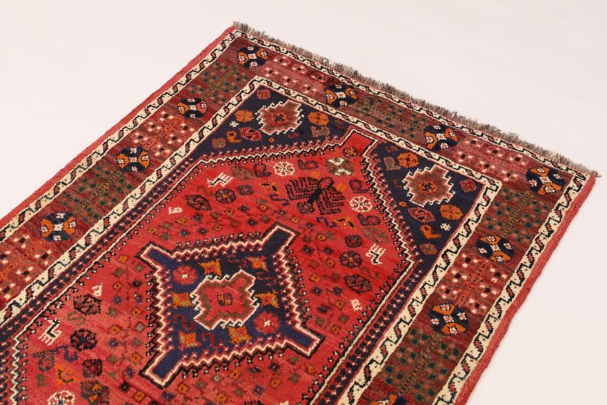 Shiraz Persian Rug — hand-knotted, 154 × 102 cm, Wool