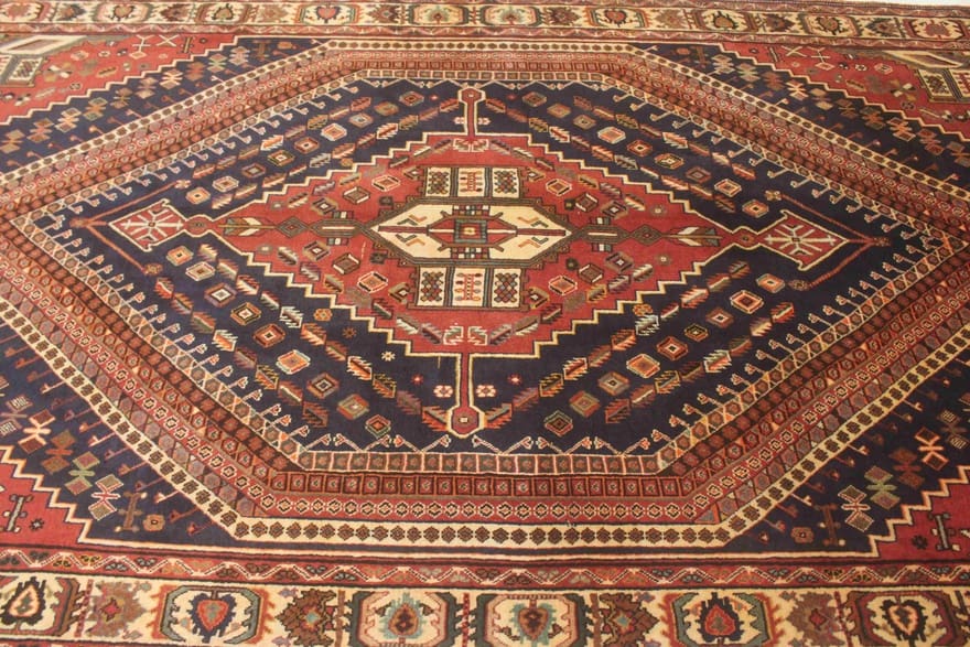 ghashghai-teppich-304x180-cm-128000-knoten-m-rot-orange-handgeknupft-3 Qashqai Persian Rug — hand-knotted, 302 × 179 cm