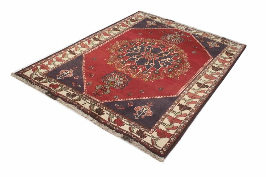 Qashqai Persian Rug — hand-knotted, 215 × 157 cm