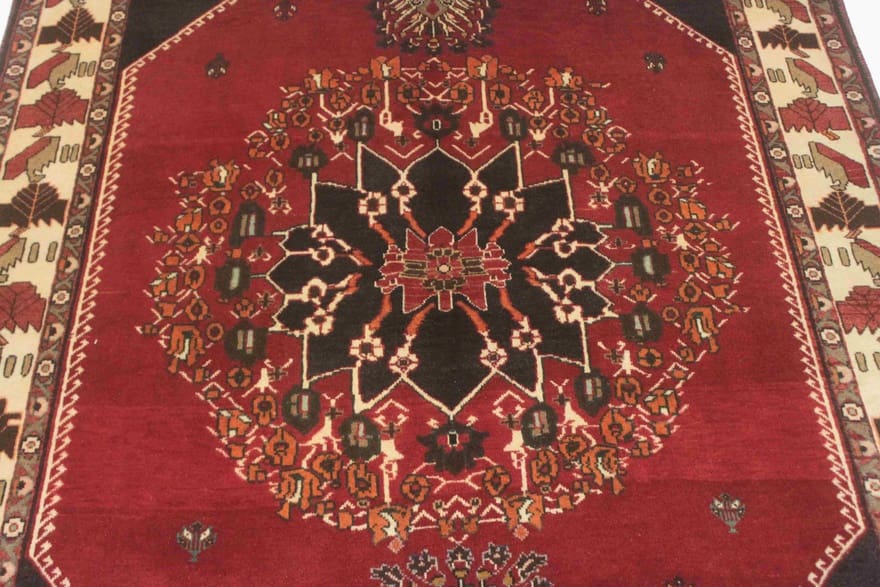 Qashqai Persian Rug — hand-knotted, 215 × 157 cm