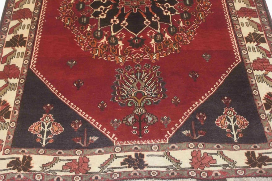Qashqai Persian Rug — hand-knotted, 215 × 157 cm