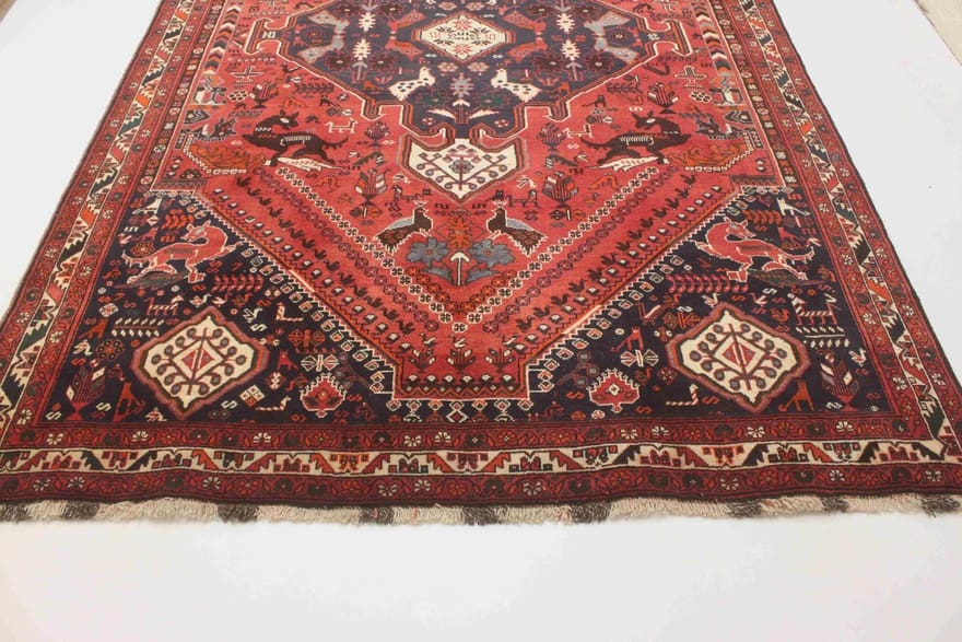 Qashqai Persian Rug — hand-knotted, 306 × 208 cm, Wool