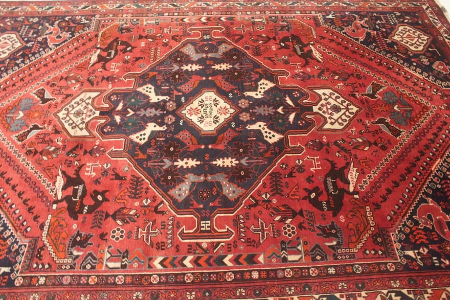 Qashqai Persian Rug — hand-knotted, 306 × 208 cm, Wool