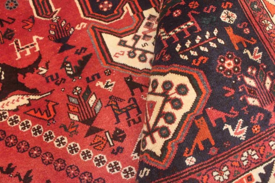 Qashqai Persian Rug — hand-knotted, 306 × 208 cm, Wool