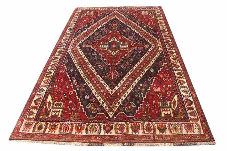 Hand-Knotted Wool Qashqai Persian Rug, 282 × 165 cm