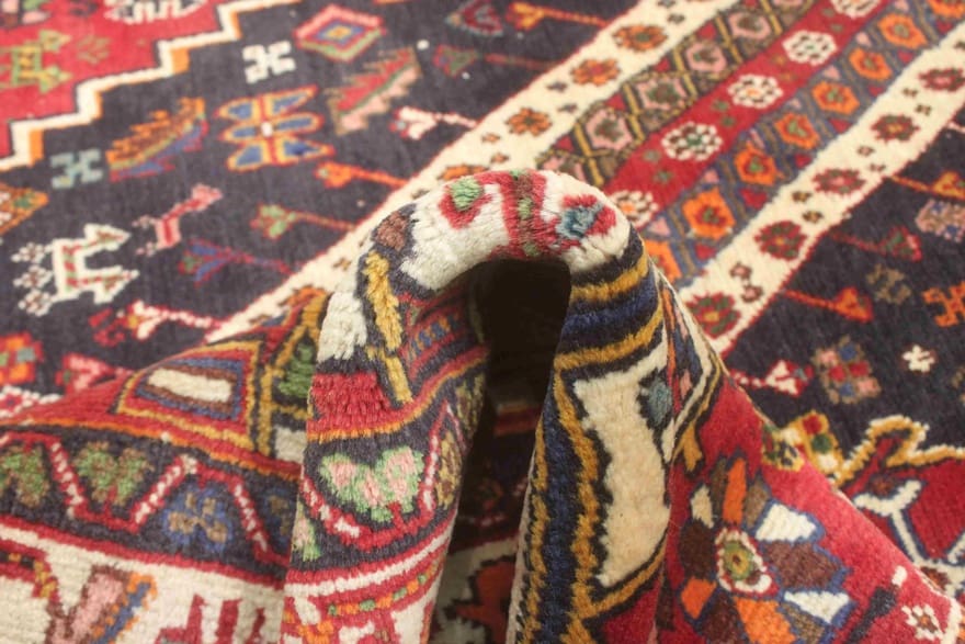 Hand-Knotted Wool Qashqai Persian Rug, 282 × 165 cm