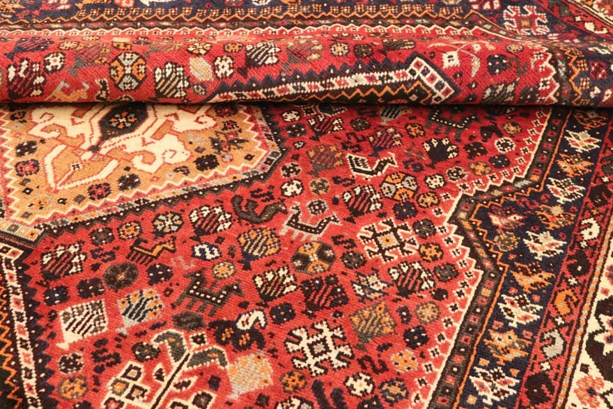 Qashqai Persian Rug — hand-knotted, 267 × 173 cm, Wool