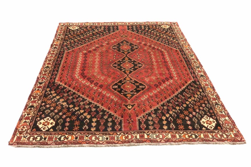 Qashqai Persian Rug — hand-knotted, 326 × 224 cm, Wool