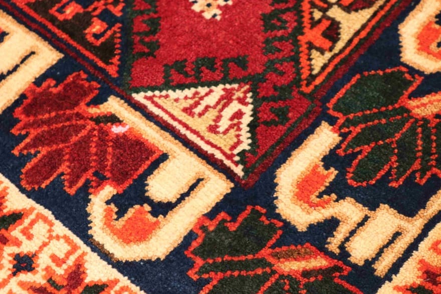 Hand-Knotted Wool Qashqai Persian Rug, 223 × 130 cm
