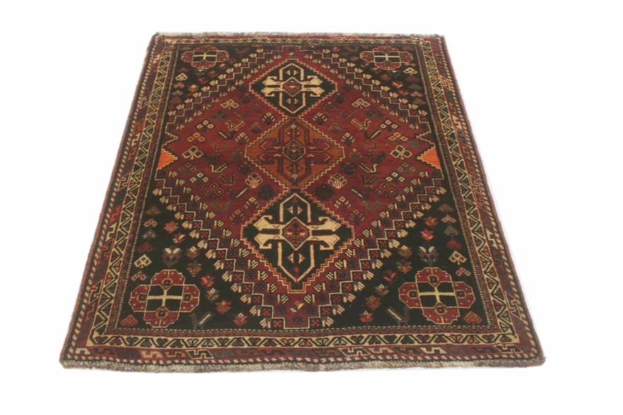 Qashqai Persian Rug — hand-knotted, 164 × 121 cm