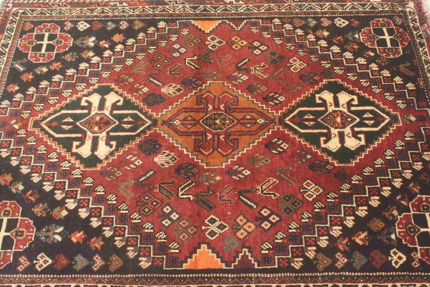 Qashqai Persian Rug — hand-knotted, 164 × 121 cm