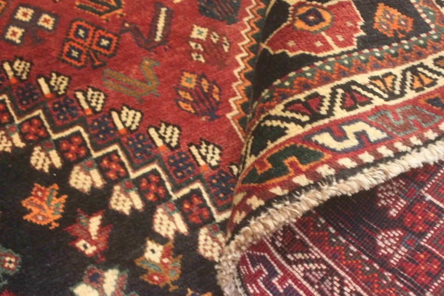 Qashqai Persian Rug — hand-knotted, 164 × 121 cm