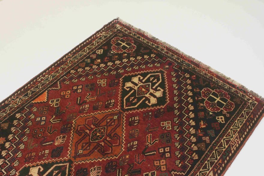 Qashqai Persian Rug — hand-knotted, 164 × 121 cm