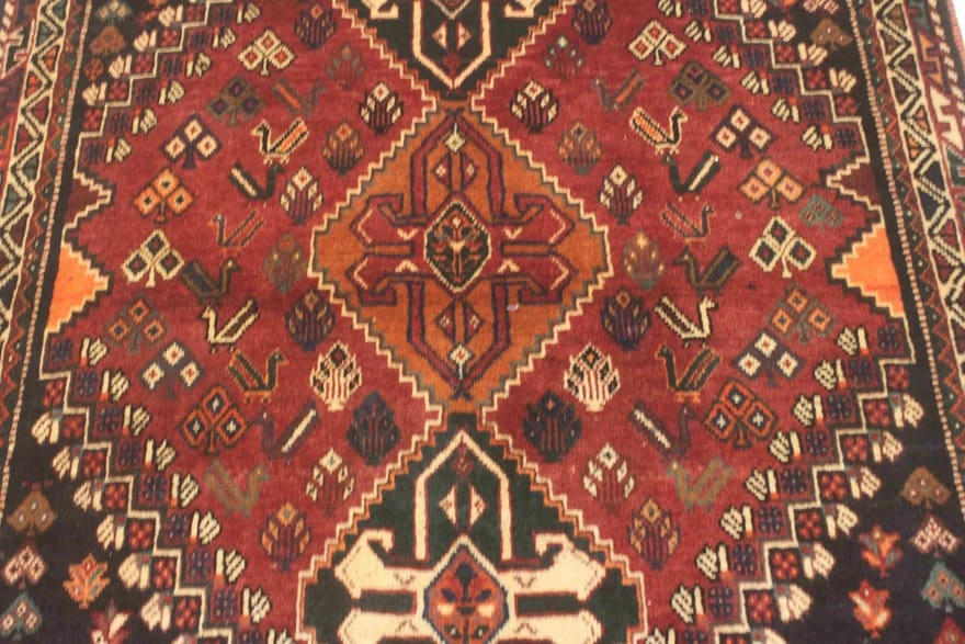 Qashqai Persian Rug — hand-knotted, 164 × 121 cm