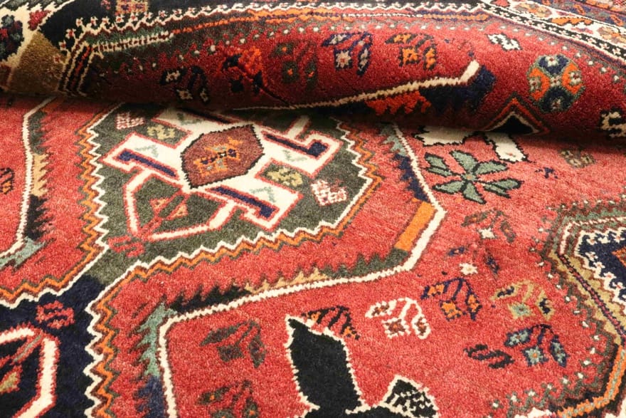 orientteppich-173x115-ghashgahi-160000-knoten-m-handgeknupft-2 Hand-Knotted Wool Qashqai Persian Rug, 171 × 114 cm