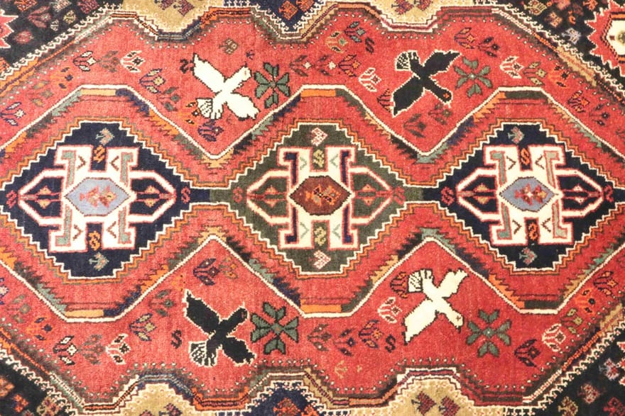 orientteppich-173x115-ghashgahi-160000-knoten-m-handgeknupft-3 Hand-Knotted Wool Qashqai Persian Rug, 171 × 114 cm