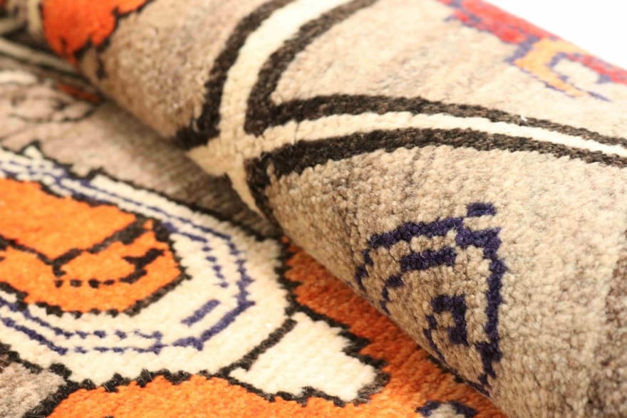 Qashqai Persian Rug — hand-knotted, 206 × 113 cm