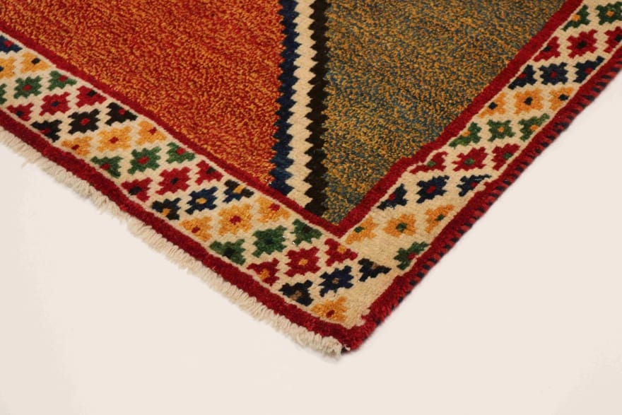 Hand-Knotted Wool Qashqai Persian Rug, 163 × 100 cm