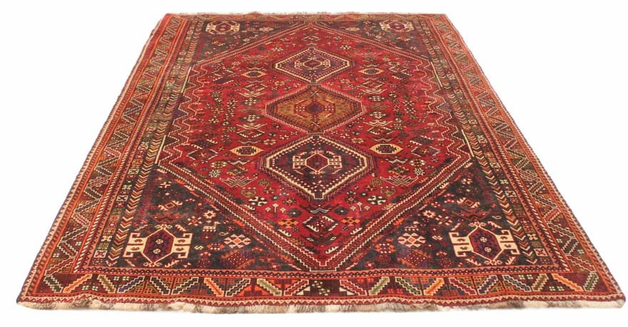 Qashqai Persian Rug — hand-knotted, 298 × 186 cm