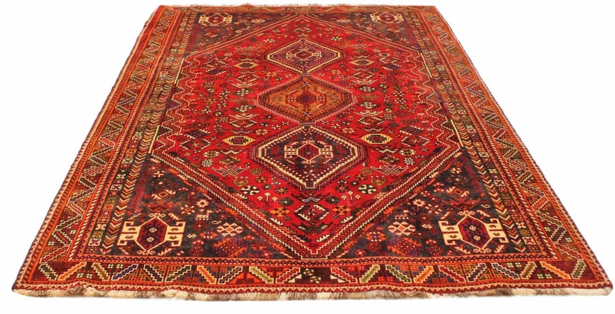 Qashqai Persian Rug — hand-knotted, 298 × 186 cm