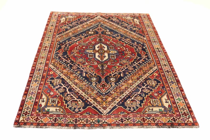 Hand-Knotted Wool Qashqai Persian Rug, 266 × 168 cm