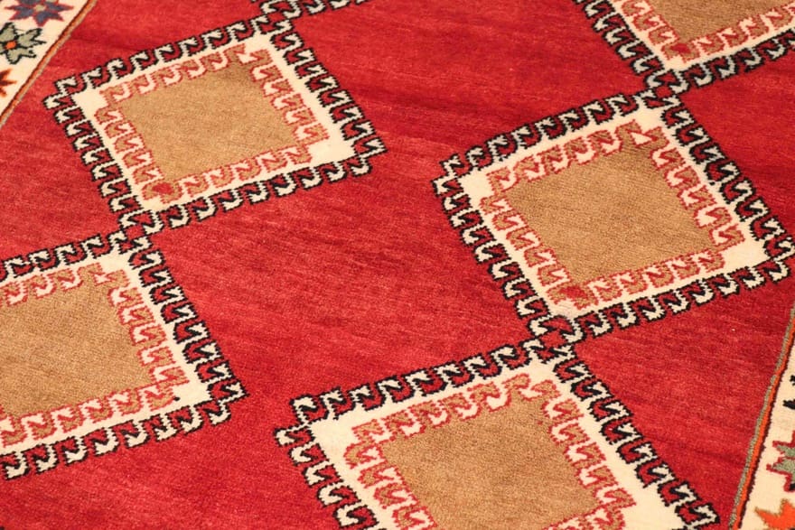 Qashqai Persian Rug — hand-knotted, 250 × 132 cm