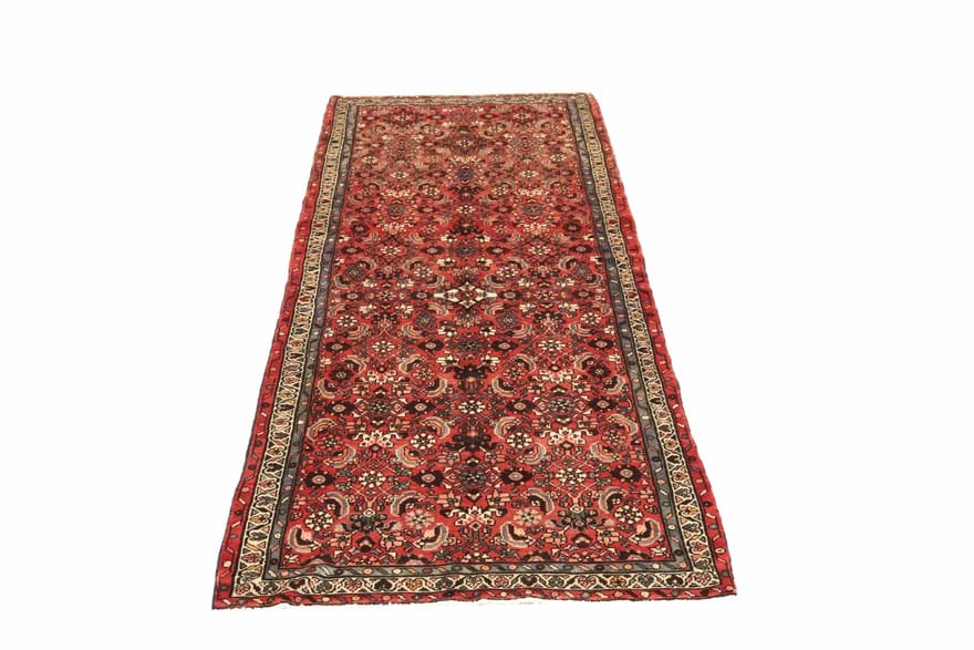 Hamadan Persian Rug — hand-knotted, 315 × 116 cm, Wool