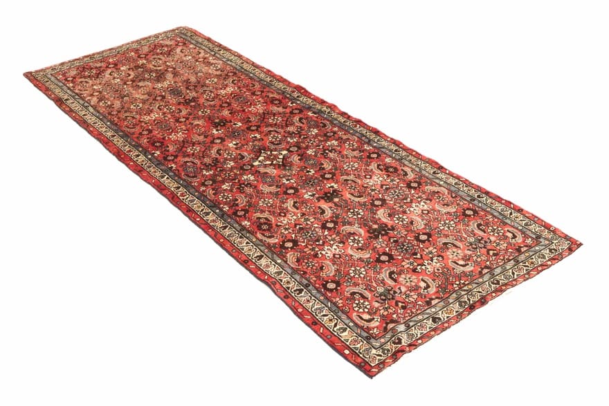 Hamadan Persian Rug — hand-knotted, 315 × 116 cm, Wool