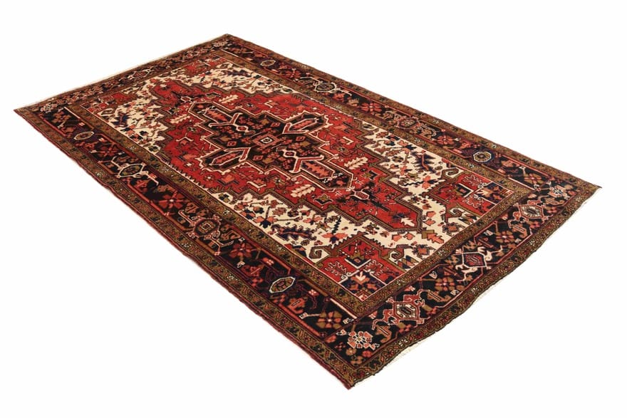 Heriz Persian Rug — hand-knotted, 335 × 192 cm, Wool