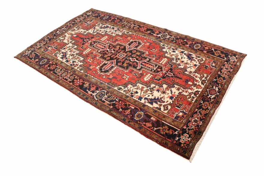 Heriz Persian Rug — hand-knotted, 335 × 192 cm, Wool