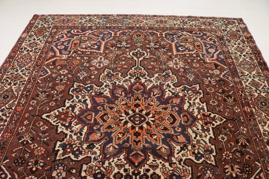 Hand-Knotted Wool Bakhtiari Persian Rug, 362 × 311 cm